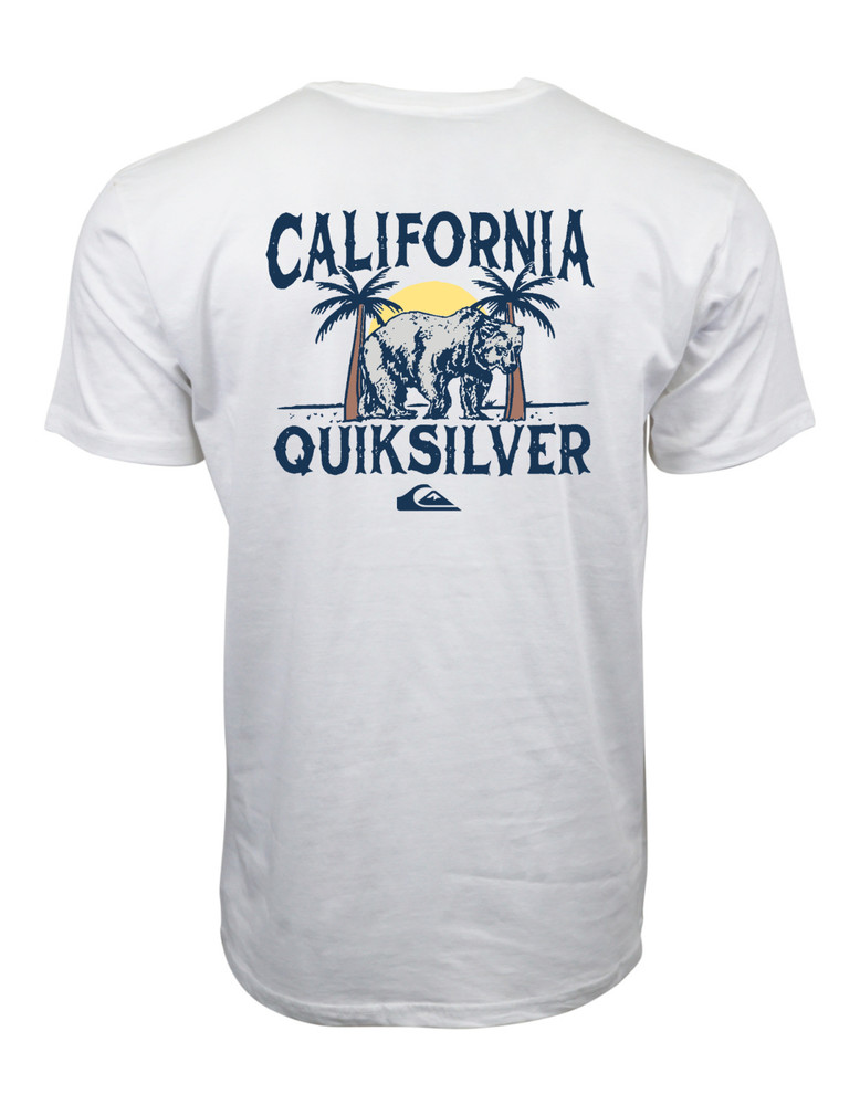 QUIKSILVER CALIFORNIA GRAPHIC WHITE T SHIRT