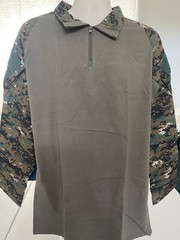 MAGCOMSEN Men’s Tactical Military 1/4 Zip Camo Long Sleeve Shirt Men’s XL Green