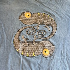 GUATEMALA Sun Faded Blue T-Shirt Size Large