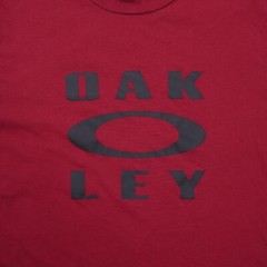 Oakley Regular Fit Short Sleeve T Shirt Mens Large Deep Red Spell Out Logo