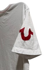 True Religion The Original Buddha Brand White T Shirt Men’s SZ M Long Length GUC