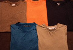 Lot Of 5 Men’s Large Name Brand Mixed T Shirt Lot REI Columbia Joseph Abboud