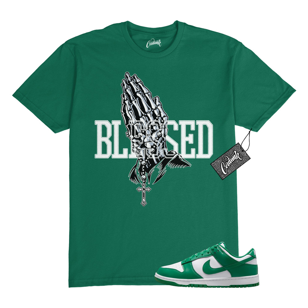 Dunk Malachite Green White Low T Shirt Match BLSDHANDS