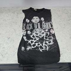 Bay Island Sportswear Black Veil Brides Men’s Black Graphic Sleeveless Tee S