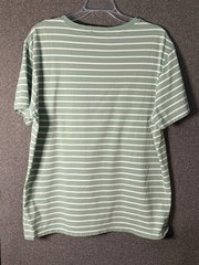 Polo Ralph Lauren Green/White Striped V-Neck Tee Large