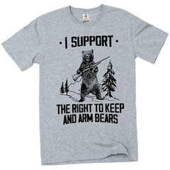 I support the right to keep and arm bears Funny Tee shirt second amendment Tee