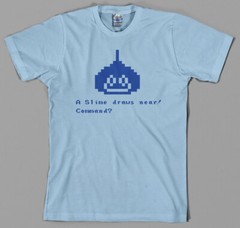 Dragon Quest Warrior Slime Shirt rpg final fantasy square enix game 80s nintendo