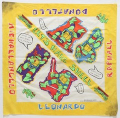 Teenage Mutant Ninja Turtles Rare 1990 Haul Shell Bandana VTG 21×21 TMNT Mirage