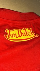 Von Dutch Red Football Jersey Mens Large Oversized Y2K Streetwear New Shirt