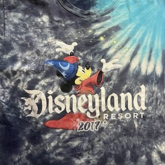 Disney Disneyland Resort Mickey Shirt Men’s Large Blue Tie Dye 2017 Graphic Tee