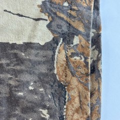 Vintage Ace Sportswear Single Stitch Sniper Camo Mens T-Shirt L Brown Ringer 80s