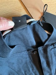 BOSS Hugo Boss Slim Fit Ribbed Henley Shirt Dark Blue Size M