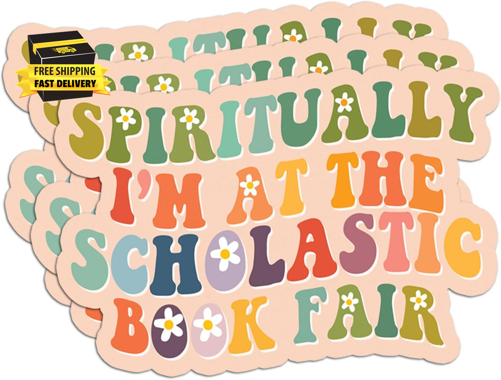 3PCS I’M at the Scholastic Book Fair Sticker Set – Colorful Book Lovers, Funny R