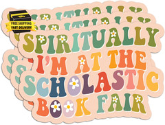 3PCS I’M at the Scholastic Book Fair Sticker Set – Colorful Book Lovers, Funny R