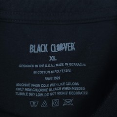 Black Clover Shirt Mens XL Black Live Lucky & Chill Graphic Tee T-Shirt
