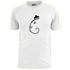 Mens Ganesha Outline T Shirt Hindu God Elephant