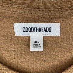 Goodthreads Henley Long Sleeve T-Shirt Mens XXL Thermal Brown Caramel Button Top