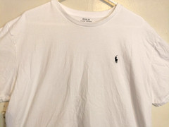 Polo Ralph Lauren Mens Shirt XL White Pony Logo Crew Neck Cotton Short Sleeve