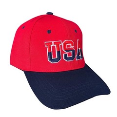 Unisex USA Baseball Cap Red Hat Embroidery Flag Cap Adjustable Size for Adult…