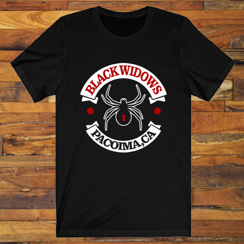 Black Widows Every Which Way But Loose Men’s Black T-Shirt S-5XL