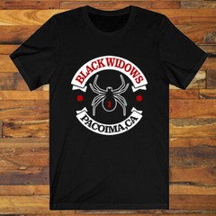 Black Widows Every Which Way But Loose Men’s Black T-Shirt S-5XL