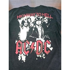 AC/DC Highway to Hell T-Shirt Mens M Black Excellent Band Graphic Tee