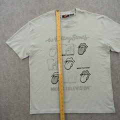 Rolling Stones x MTV Shirt Mens Medium Gray Graphic Print Band Rock 80s 90s 70s