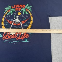 DOM Shirt Adult Large Black Streetware Artist Skeleton Casual Island Mens