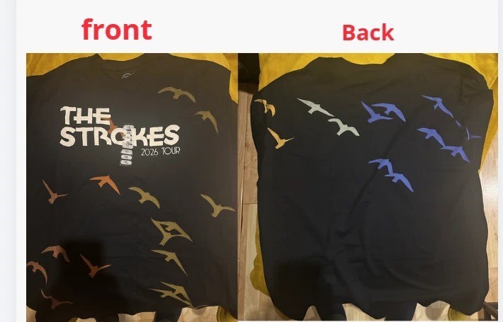 HOT! The Strokes 2026 Tour T Shirt Black Reprint
