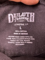 Duluth Trading Co. Longtail Mens Turtle Neck Long Sleeve T Shirt Size L Blue
