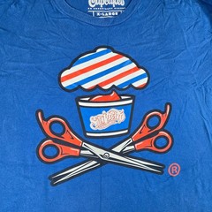 Men’s Suavecito X Johnny Cupcakes Barber Shop Crossbones Tee Shirt XL