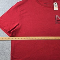 Nautica Shirt Mens 3XL Red NS83 Sailing Graphic Crewneck Cotton Jersey Tagless