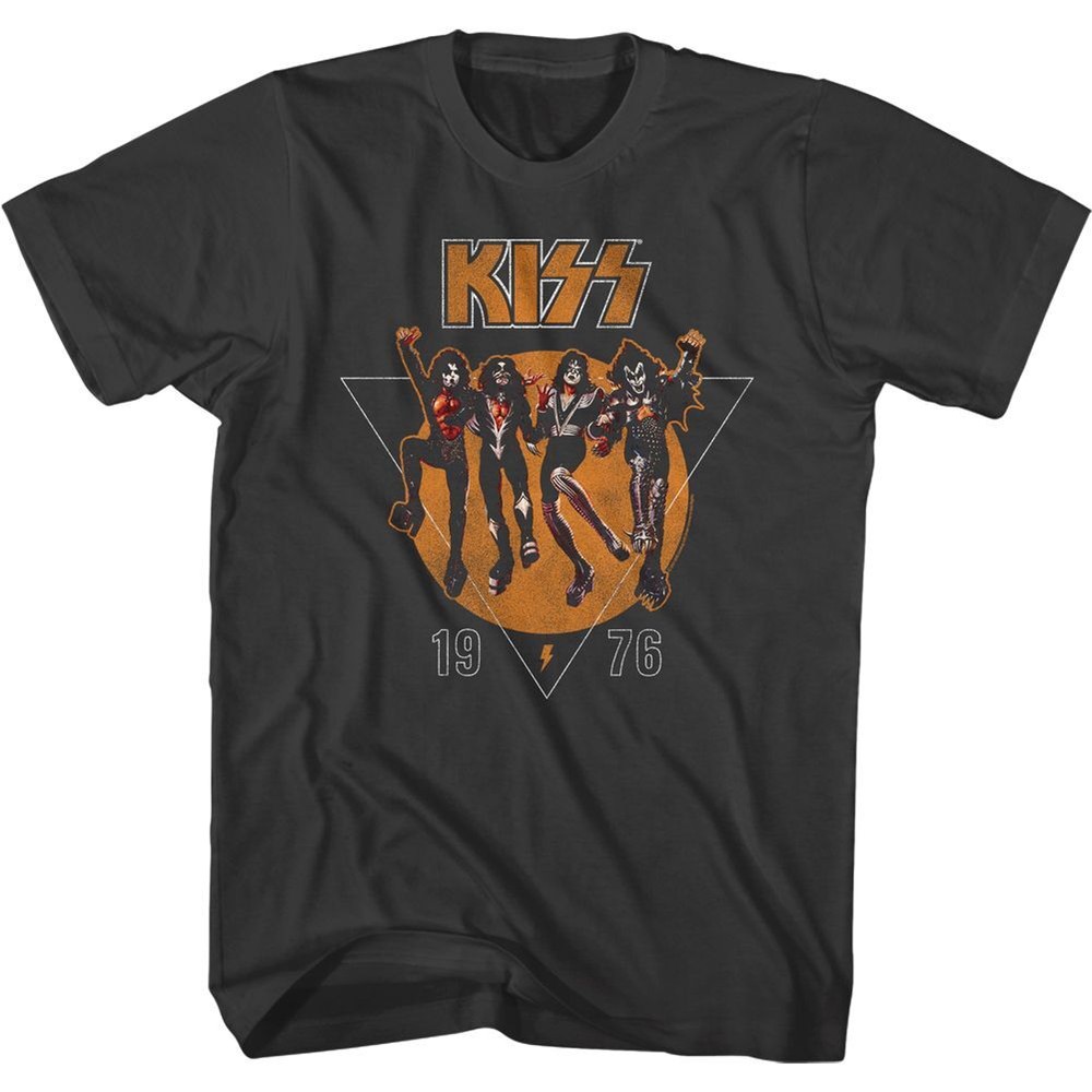 Kiss 76 Smoke Rock and Roll Music Band Shirt