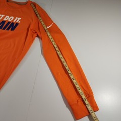 Nike Just Do It Again Men’s XL Orange Long Sleeve T-Shirt Ribbed Cuffs NWOT Flaw