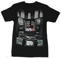 Star Wars Mens T-Shirt – Darth Vader Detailed Costume Front Image