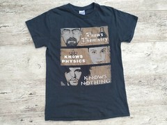 Walter White Sheldon Cooper Jon Snow Breaking Bad Big Bang Theory T-Shirt size S