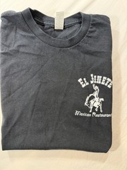 Georgia El Jinete Mexican Restaurant T-Shirt Adult Small Black Holy Guacamole