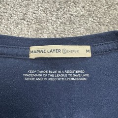Marine Layer Re-Spun Keep tahoe Graphic T-Shirt Mens Medium Navy Casual Crew Tee