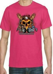 Adult DryBlend® T-Shirt – ( EAGLE SKULL RIDES – BIKER / CHOPPER)