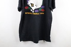 Vtg 90s Mens XL Faded Spell Out Alpha Chi Omega Spring Formal Fraternity T-Shirt