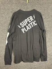 Super Plastic Mens T Shirt Size L Black Long Sleeve SuperPlastic Streetwear