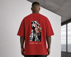 Japanese Anime Men’s Oversized T-Shirt Y2K Harajuku Graphic Print Streetwear Tee