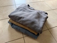 Yeezy Gap YZY Balenciaga Fleece Yoke Tee 3 Pack Bronze Granite Bluestone