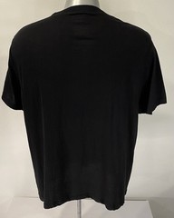True Religion XL Short Sleeve T-Shirt Tee Black with Metallic Gold Logo Men