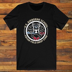 Airborne School Fort Benning Army Men’s Black T-Shirt S-5XL