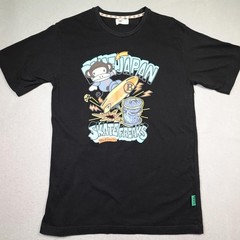 Bape Baby Milo Skate Freaks Graphic Shirt Mens Large Black Street Boarder Japan