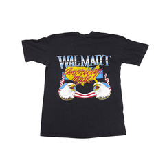Vintage 90s Walmart Eagle Face T-Shirt Grungy American Made Single Stitch Harley