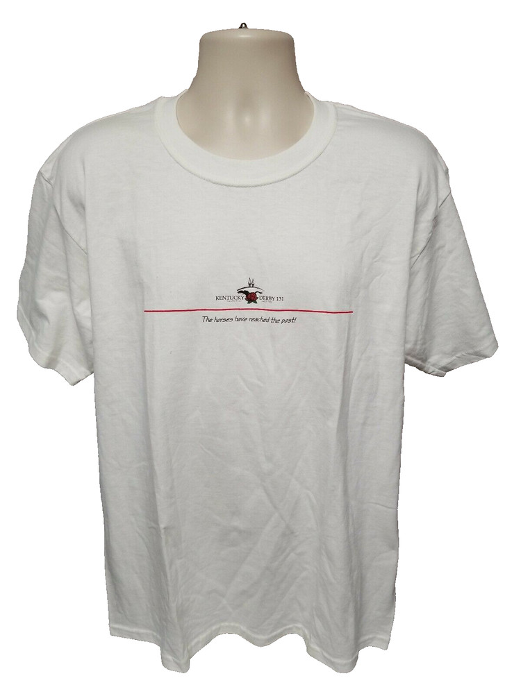 Kentucky Derby 131 The Horses Have Reached The Post Adult Large White TShirt