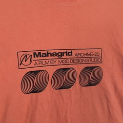 Mahagrid Design Studio T Shirt Size Medium Black Korean Made Orange