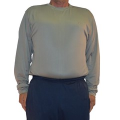 Big and Tall Dri-Wize Birdseye Mesh Activewear Crewneck Long Sleeve Shirt